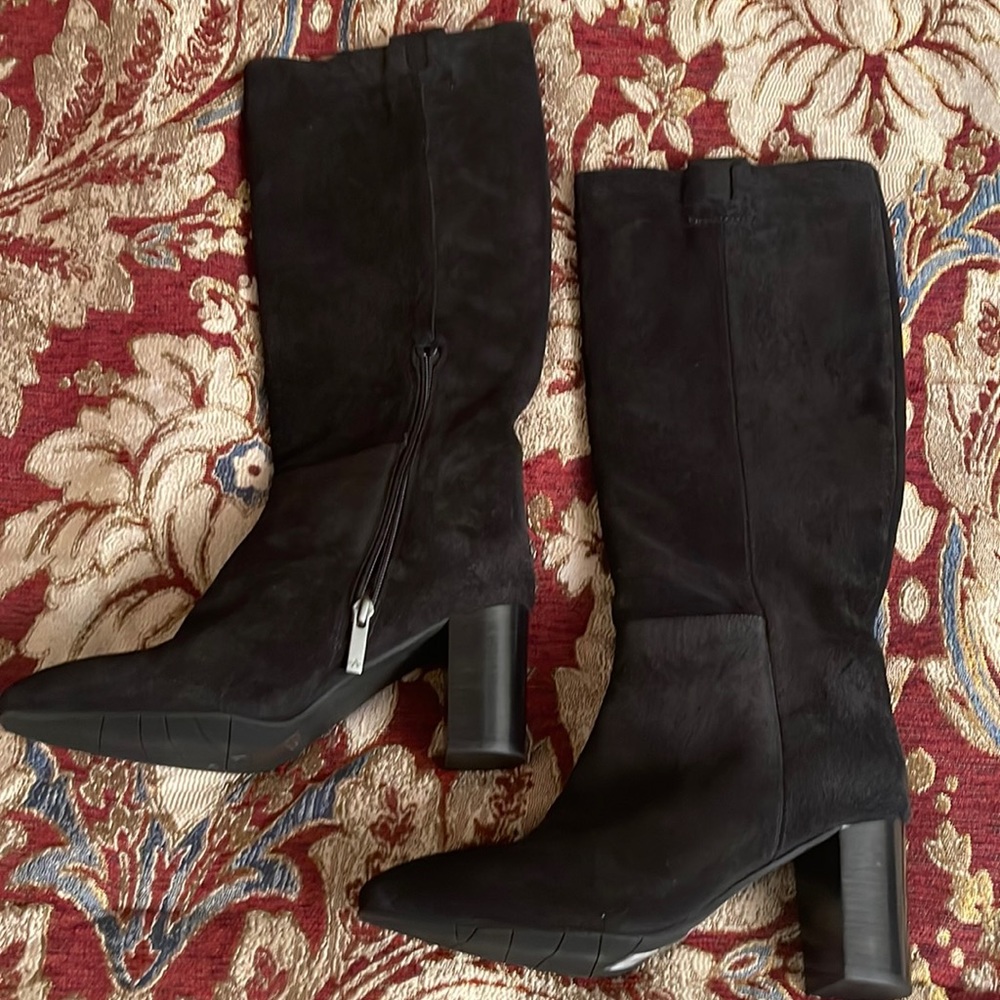 **New** Aquatalia Tall Boots in Black Suede. Made in Italy.